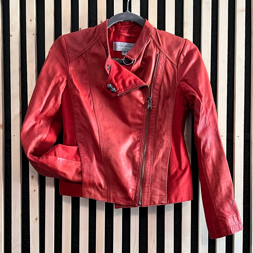 Mark New York leather moto jacket size XS